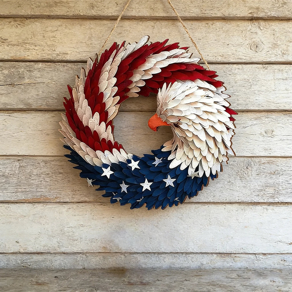 American Eagle Flag Patriotic Wreath