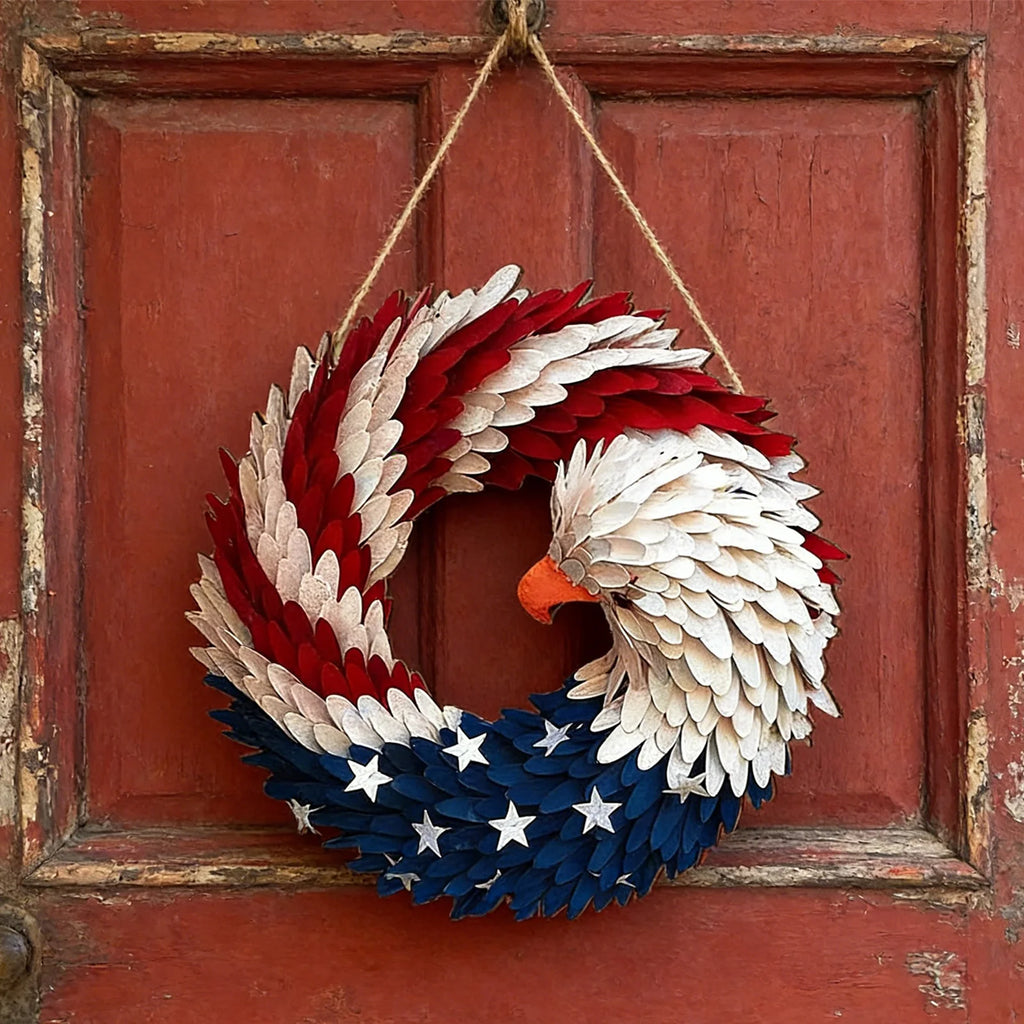 American Eagle Flag Patriotic Wreath