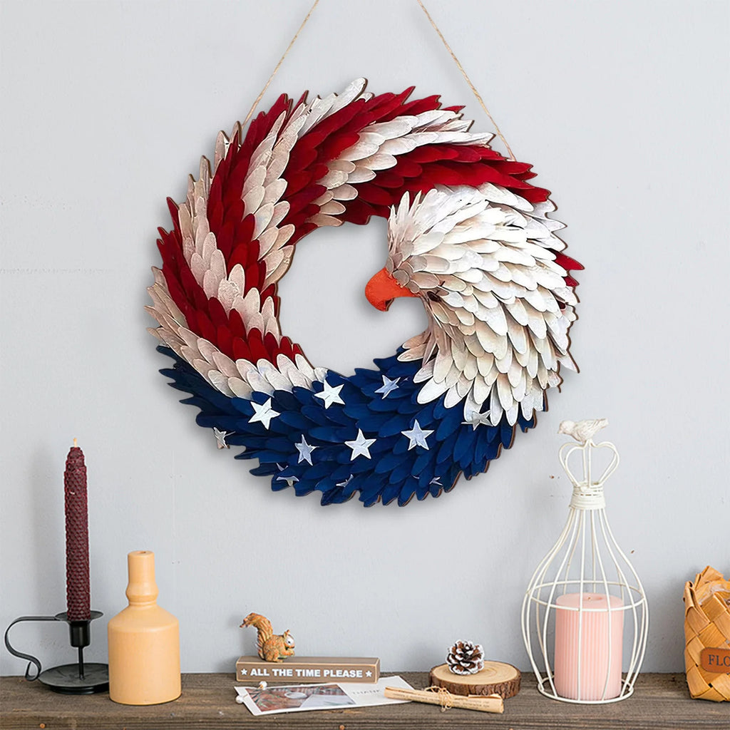 American Eagle Flag Patriotic Wreath